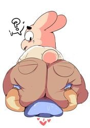 2018 2boys ass ass_grab big_ass big_butt bubble_ass bubble_butt cartoon_network clothing elchilenito facesitting fat_ass father father_and_son furry gay gumball_watterson hand_on_ass heart huge_ass incest male male_only mammal parent richard_watterson simple_background smothering son sweat the_amazing_world_of_gumball yaoi