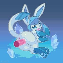 10s 1boy 1girls 2018 animated anus ass camotli disembodied_penis eeveelution feet female feral furry glaceon male nintendo paws penetration penis pixel_art pokémon_(species) pokemon pokemon_dppt pussy pussy_juice sex straight text thick_thighs vaginal_penetration video_games watermark wet