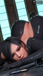 1girls 3d ada_wong asian asian_female ass ass_focus bedroom_eyes big_ass bodysuit darkmen3110 dat_ass huge_ass looking_at_viewer paag resident_evil resident_evil_2 resident_evil_4 seductive solo solo_female thick_thighs