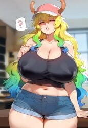 1girls ai_generated artstyle_imitation ass blonde_hair breasts dat_ass dragon_girl dragon_horns female floox hi_res high_resolution hips horns huge_ass huge_breasts large_breasts long_hair miss_kobayashi's_dragon_maid quetzalcoatl_(dragon_maid) stable_diffusion thiccwithaq_(ai_style) thick_thighs thighs wide_hips