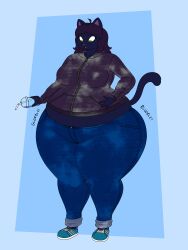 1girls big_breasts blueberry_inflation breasts feline female furry huge_breasts lj_caffie tagme thick_thighs wide_hips