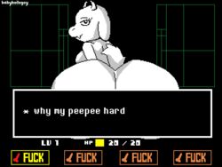 ass babyboilogey furry goat pixel_art presenting_hindquarters toriel undertale video_games