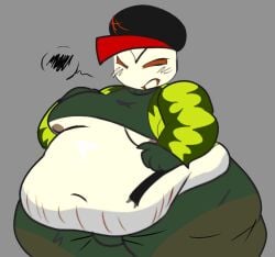 1boy 1male annoyed annoyed_expression belly belt bhm big_belly block_tales blush cap chubby chubby_male clothed clothing embarassed fangs fat fat_belly fat_fetish fat_male fat_man green_jacket griefer_(block_tales) grossthing_(artist) large_thighs male male_focus male_only moobs morbidly_obese morbidly_obese_male navel nipples obese obese_male red_eyes roblox roblox_game robloxian solo solo_male stretch_marks thick_thighs thighs_bigger_than_head upset v-shaped_eyebrows wardrobe_malfunction white_body white_skin
