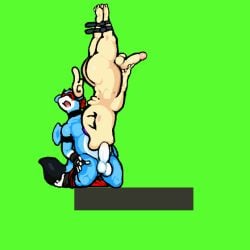 animated big_penis blinding bound_legs cum cum_in_mouth furry gay green_background joe_(oh_so_hero!) oh_so_hero! oral oral_penetration oral_sex penis rotation simple_background unknown_species what_the_fuck yaoi