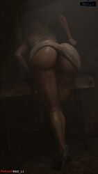 1girls 3d 3d_(artwork) ass blender_(software) female focus_on_ass humanoid monster nurse_(silent_hill) nurse_uniform open_clothes red_lj silent_hill silent_hill_2