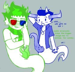 2boys alien alien_genitalia alien_penis cat_ears catboy colored dialogue diphallia diphallism duo duo_focus erisolsprite gay gcatavrosprite ghost homestuck homestuck_sprite horn horns jacket male male_only multi_penis nonhuman penetration penis strilalonder tail tentabulge tentacle tentacle_penis yaoi