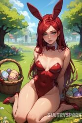 1female 1females 1girls 1woman ai_generated artist_name breasts bunny bunny_costume bunny_ear bunny_ears bunny_girl bunnygirl bunnysuit female female female futarush girl green_eyes katarina_du_couteau league_of_legends league_of_legends:_wild_rift medium_breasts outdoor outdoors patreon patreon_username red_hair riot_games sfw sfw_version small_breasts sultryspark