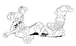 3_toes anthro bondage bondage bound deepcreases duo feet female five_nights_at_freddy's foot_fetish foot_focus foot_play footjob genitals hi_res male male/female penis restraints rope rope_bondage scottgames sex soles toes vanny_(fnaf)