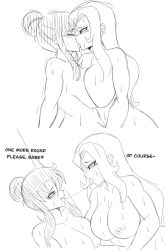 2girls charlotte_(darwaarts) darwaarts female_only luna_(darwaarts) multiple_girls nude_female oc original_character yuri