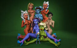 3d 8girls aayla_secura ahsoka_tano alien alien_girl arcadonna artist_name bald bare_shoulders barefoot big_breasts black_hair blonde_hair blue-skinned_female blue_eyes blue_skin breasts busty chair cleavage clone_wars covering covering_breast covering_breasts covering_pussy crossover curvy detailed_background disney disney_princess disney_xd eyelashes female female_only freckles front_view green_eyes green_skin group hat headgear high_heels hourglass_figure human humanoid indoors inside jedi jedi_master jedi_padawan kneeling kondaspeter lipstick long_hair looking_at_viewer lucasfilm makeup mammal marilyn_(planet_51) marking multiple_females multiple_girls naked naked_footwear naked_heels naked_with_shoes_on nude open_mouth open_toe_shoes orange_skin pantoran pink_lipstick planet_51 pose posing purple_lips rapunzel red_lipstick riyo_chuchi shadow shiny shiny_skin short_hair sitting smurfette spread_legs spreading standing star_wars star_wars_rebels swimsuit tangled the_smurfs thick_lips thong tied_hair togruta twi'lek twintails voluptuous white_hair wide_hips yellow_eyes yellow_hair