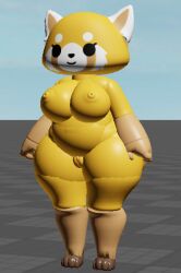 3d aggressive_retsuko aggretsuko baseplate completely_nude completely_nude_female furry nude_female red_panda retsuko roblox sanrio tagme wip