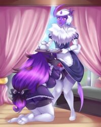 1boy 1girls absol alternate_color animal_genitalia animal_penis anthro anthro_on_anthro anthrofied ass balls beverage big_ass big_breasts black_fur blush bottomless bow breasts canine canine_penis clothed clothing crossdressing curtains dress drooling duo eyelashes eyewear fellatio female female_anthro femboy femboy_on_female fox fur furry girly glasses grey_fur hair hetero holding horn huge_breasts inside interspecies kneeling knot large_ass large_breasts larger_female legwear long_hair looking_up maid maid_uniform male male/female male_anthro male_anthro/female_anthro mammal mleonheart neck_tuft nintendo no_panties no_underwear nude open_mouth oral penis pokémon_(species) pokemon pokemon_(species) pokemon_bw pokemon_rse ponytail purple_fur purple_hair red_eyes red_fur ribbon saliva servant shiny_pokemon size_difference smaller_male standing straight sweat tail tea testicles thigh_highs thighhighs trap tray tuft uniform video_games white_fur white_hair wide_hips window yellow_eyes zoroark
