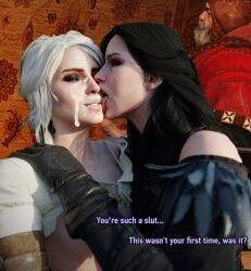 after_fellatio ciri cum_on_face dirty_old_man fenrir'srevenge licking_cum licking_cum_on_face phillip_strenger the_witcher_(series) the_witcher_3:_wild_hunt weebstank yennefer