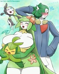 big_breasts blush breasts creatures_(company) djthepokemen gallade game_freak generation_4_pokemon generation_5_pokemon lilligant meloetta mythical_pokemon nintendo pokémon_(species) pokemon pokemon pokemon_(species) pokemon_bw pokemon_dppt tagme tagme_(character)