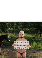 ciri fenrir'srevenge fishnets public public_exposure sign the_witcher_3:_wild_hunt zoophilia