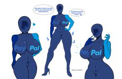 1girls child_bearing_hips edit faceless faceless_character huge_thighs humanized large_breasts looking_at_viewer meme paypal shitpost spartandoodles thick_thighs wide_hips