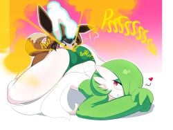 breppy_(artist) eevee_(cosplay) fart fart_fetish farting farting_in_face farting_on_face gardevoir poke_kid_(pokemon) pokemon pokemon_(species) pokephilia