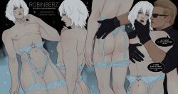 1boy 1cuntboy 2boys albert_wesker castlevania castlevania:_aria_of_sorrow castlevania:_dawn_of_sorrow commission commission_art cuntboy cuntboy/male dead_by_daylight gay gay_male intersex lingerie lingerie_only male pale-skinned_male resident_evil resident_evil_3 resident_evil_5 robinberz soma_cruz yaoi