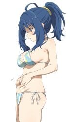 belly belly_grab female make_heroine_ga_oo_sugiru! scared_expression sincos stomach_bulge surprised swimsuit weight_conscious yanami_anna