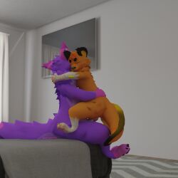 absurd_res anal anal_sex animal_genitalia animal_penis anthro bed bedroom bodily_fluids canid canine canine_genitalia canine_penis canis cum cum_in_ass cum_inside cum_on_penis duo furniture genital_fluids genitals hi_res hug huge_filesize knot linnie_(taidumtime) male male/male mammal penetration penile penile_penetration penis taidum taidumtime wolf