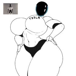 1girls android child_bearing_hips corporation edit faceless faceless_character huge_thighs humanized large_breasts looking_at_viewer meme methados robot robotic shitpost tesla tesla_bot thick_thighs wide_hips