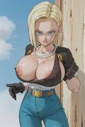 1girls ai_generated android_18 blonde blonde_female blonde_hair blonde_hair_female blue_eyes blue_eyes_female cameltoe cleavage curvy dragon_ball erect_nipples evilpika female gigantic_breasts gloves huge_areolae huge_ass nai_diffusion puffy_nipples short_hair short_hair_female stable_diffusion thick_lips voluptuous wide_hips yellow_hair