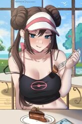 cake pokemon pokemon_bw rosa_(pokemon) ryuuneart seductive