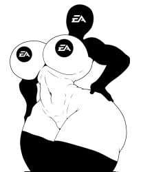 1girls child_bearing_hips corporation edit electronic_arts faceless faceless_character huge_thighs humanized large_breasts looking_at_viewer meme methados shitpost thick_thighs wide_hips