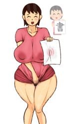 1girls big_breasts big_nipples breasts covering_crotch female female_only huge_breasts irasutoya mature_female mig3120 milf muscular_thighs nipple_bulge nipples nipples_visible_through_clothing pubic_hair puffy_nipples reference_image thick_thighs thighhighs wet_pussy wide_hips