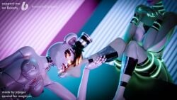 16:9 3d animatronic anthro bodily_fluids cum cum_on_feet dominant dominant_intersex duo english_text feet five_nights_at_freddy's foot_fetish foot_lick genital_fluids glowing glowing_eyes gynomorph hi_res intersex intersex/intersex jajager licking licking_cum machine mag_(magniym) robot scottgames text tongue widescreen