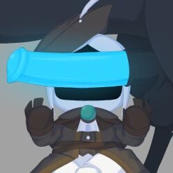 animal_genitalia animal_penis astro_(astro_bot) astro_bot_(series) balls big_balls big_penis bloodborne blue_penis bot_(astro_bot) clothed clothing confusedsabron cosplay equine_genitalia equine_penis female feral fromsoftware genitals hair hat headgear headwear hi_res huge_cock lady_maria_(bloodborne) machine male male/female penis penis_on_face robot screen screen_face sony_corporation sony_interactive_entertainment white_body white_hair zoophilia