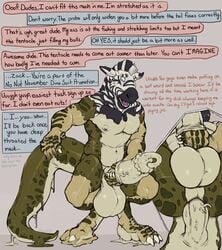 2018 4_toes 5_fingers anal anal_masturbation anal_sex animal_genitalia animal_penis anthro ass ball_expansion balls biceps big_balls big_penis black_fur blue_eyes bondage chastity claws clothing crouching dialogue digitigrade dinosaur double_penetration duo english_text equine equine_penis erection front_view full-length_portrait fur goo_transformation handjob holding_penis horsecock koorivlf low-angle_view lust male male_only male_urethral_insertion mammal masturbation multiple_angles muscular muscular_male nipples open_mouth orgasm_denial pecs penetration penile_masturbation penis pent_up perineum portrait rubber sagging_balls sex shiny simple_background skinsuit slime solo_focus speech_bubble spotted_scales spreading story story_in_description striped_fur stripes teeth text thick_tail tight_clothing toes tongue toying_self transformation trapped urethral urethral_insertion urethral_penetration vein veiny_penis white_fur worm's-eye_view zack_(koorivlf) zebra