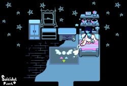 2boys 2male accurate_art_style after_sex animated anthro anus ass bed big_penis boss_monster cum cum_on_bed cum_on_floor cumming deltarune furry gay gay_male gay_sex goat grab_the_butt handsfree_ejaculation hi_res human human_on_anthro kris_(dark_world_form) kris_(deltarune) male pixel_animation pixelated ralsei sprite suicidalpixel toby_fox twitter_link undertale_(series) watermark