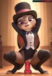 1furry 1girls accurate_art_style ai_generated anthro blush breasts breath buckteeth bunny bunny_ears bunny_girl bunny_nose bunny_tail dildo dildo_in_pussy dildo_insertion disney efemale female fishnets flashing fluffy fluffy_tail fur furry_breasts furry_female furry_only grey_fur half-closed_eyes happy hard_nipples hi_res judy_hopps keoenl kneeling lagomorph leotard leotard_aside leporid long_ears looking_pleasured lying magic magic_trick magician magician_hat medium_breasts nipples nude on_knees open_mouth paws purple_eyes pussy_juice rabbit seductive sex_toy sexy shortstack small_breasts smile smug smug_face solo squat squatting subscribestar suit suit_and_tie thighhighs thong_only two-tone_fur waist wide_hips zootopia zootopia_2