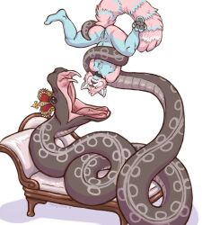 2015 anthro chest_tuft clitoris_piercing fur grey_sclera larger_ambiguous multicolored_fur piercing pink_tail red_panda white_background