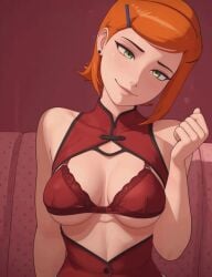 ai_generated animated ben_10 ben_10_(classic) doctor_payne ginger gwen_tennyson gwen_tennyson_(classic) jerk_off_instructions jerkingoff jerkoff_visual_assistance joi orange_hair sortaplaymates video