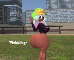 ass_cheeks big_ass big_booty big_butt booty_cheeks bottomless bubble_ass bubble_booty bubble_butt butt_cheeks dolly_dimpley kaibernation smiling_friends waving_at_viewer