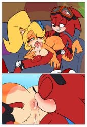 69_position absurd_res activision anal anthro anus areola ass balls bandicoot bite biting_lip biting_own_lip blonde_hair bodily_fluids breasts closed_eyes clothing coco_bandicoot crash_(series) demichan digital_media_(artwork) duo erection eulipotyphlan eyewear eyewear_on_head fan_character feet female female_rimmed fingerless_gloves footwear fur furniture genital_fluids genitals gloves goggles goggles_on_head green_eyes hair half-closed_eyes handwear hedgehog hi_res leaking_precum long_hair lying male male/female male_rimming male_rimming_female mammal marsupial narrowed_eyes nipples nude on_back open_mouth oral orange_body penis precum precum_string rimming rimming_female saliva saliva_on_penis saliva_on_tongue saliva_string sega self_bite sex shoes simple_background slap_mark smile sofa sofa_sex sonic_(series) sonic_the_hedgehog_(series) spank_marks spread_legs spreading tail teeth toes tongue tongue_out vaginal_fluids vaginal_fluids_on_vulva vulva