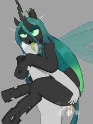 ambiguous_penetration black_body black_ears black_fur bodily_fluids carrying_another changeling confusedsabron crown cum cum_inside equid equine eyelashes fangs female feral friendship_is_magic fur genital_fluids green_eyes green_hair green_pupils green_sclera green_tongue grey_body grey_skin hair hasbro headgear hi_res hooves horn humanoid humanoid_on_feral insect_wings long_hair long_horn male male/female mammal my_little_pony mythological_creature mythological_equine mythology narrowed_eyes penetration pupils queen queen_chrysalis_(mlp) royalty teeth teeth_showing tongue tongue_out translucent translucent_hair translucent_wings unicorn wings zoophilia