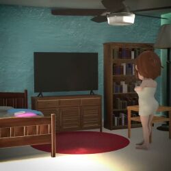 3d_animation animated anus ass breasts female human nonsexual nonsexual_nudity ooeyyooey pale_skin pussy sad smiling_friends tagme towel towel_drop video yooey