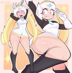 1girls blonde_hair brawl_stars bucketred female female_only solo_female starr_nova_(brawl_stars) thick_thighs wide_hips