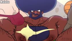 4boys afro anal_sex animated ass bara bara_ass beach cock dick gangbang garterbelt_(psg) gay gay_anal gay_male gay_sex group_sex human_only male maloba panty_&_stocking_with_garterbelt penis tagme video
