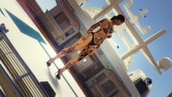 3d 3d_(artwork) 3dcg absurd_resolution black_bikini black_hair cleavage femsub game_cg grand_theft_auto grand_theft_auto_online gta_online_female_character high_heels large_breasts mattiejas mature_female multiple_tattoos navel rockstar_editor source_request standing standing_at_attention tagme tomboyish unbothered yacht