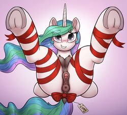 1girls 2018 absurd_res alicorn anatomically_correct anatomically_correct_pussy animal_ears animal_genitalia animal_pussy anus bow christmas clitoral_winking clitoris crotchboobs dock english_text equine equine_anus equine_pussy eyebrows_visible_through_hair eyelashes eyelashes_visible_through_hair eyes_visible_through_hair female female_only feral friendship_is_magic fur hair hasbro hi_res holidays hooves horn long_hair long_tail looking_at_viewer mammal mane mare multicolored_hair multicolored_mane multicolored_tail my_little_pony nipples presenting presenting_anus presenting_pussy presenting_teats princess princess_celestia_(mlp) purple_eyes pussy ribbons royal royalty selenophile smile solo sparkles text underhoof vagina white_fur