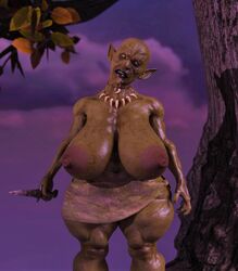 1girls 3d big_breasts breasts female goblin goblin_female green_skin huge_breasts humanoid large_breasts monster neodemon nipples ugly ugly_female yellow_eyes