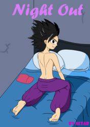 alzar barefoot caulifla comic dragon_ball dragon_ball_super front_cover night_out saiyan topless