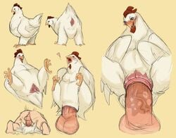 2018 animal_genitalia animal_pussy avian balls beak bird blush chicken cloaca cloacal_penetration cum cum_inside erection feathered_wings feathers female feral heart human humanoid_penis interspecies larger_human larger_male male male_human/female_feral male_on_feral mammal mating_press nude open_mouth penetration penis perunagekko presenting pussy pussy_juice sex size_difference smaller_female smaller_feral smile straight tongue wings zoophilia