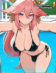 yae miko from genshin impact by foxenpai