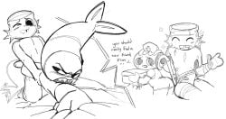 2026 bandage brialzebubbie cosmo_(dandy's_world) dandy's_world femboy finn_(dandy's_world) gay line_art male male_only nurse_uniform shrimpo_(dandy's_world) sp4gh3tt1 tagme uncolored