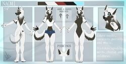 1girls 2018 5_fingers anthro canine clothed clothing english_text female female_only furry mammal model_sheet nude simple_background solo text wolf wolflady